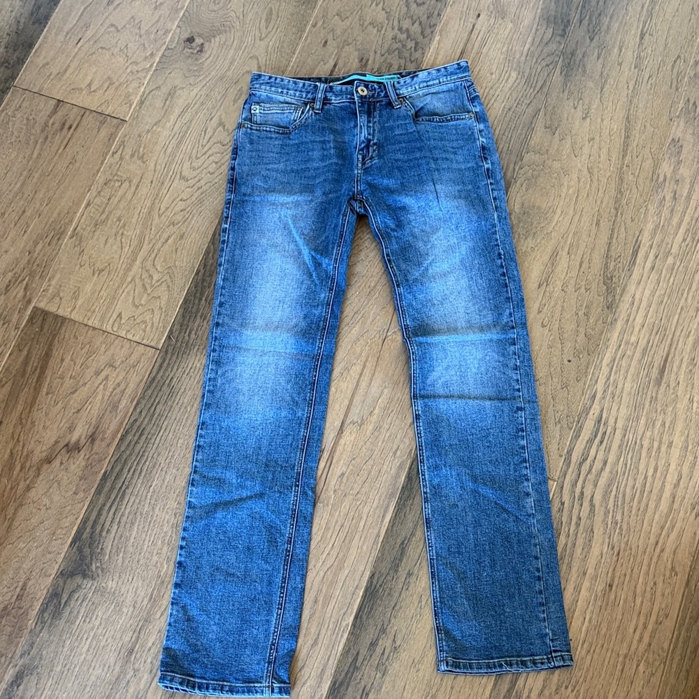 Men's Blue Straight Jeans 30x36